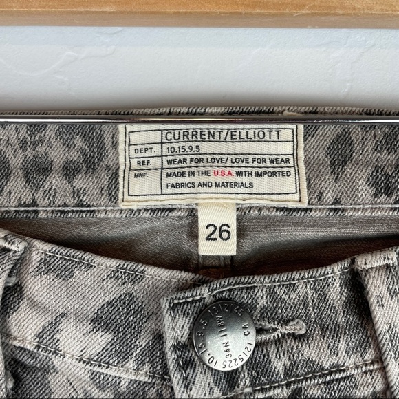 Current/Elliott The Stiletto in Grey Leopard Sz 26 - Picture 4 of 7